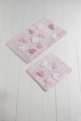 Set covoraș de baie (2 bucăți), Chilai Home, Kalbim, Fibre acrilice, Multicolor