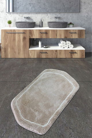 Covoraș de baie, Chilai Home, Genom, 70x120 cm, Fibre acrilice, Gri