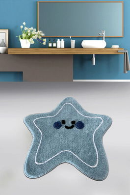 Covoraș de baie, Chilai Home, Procyon, Fibre acrilice, Albastru