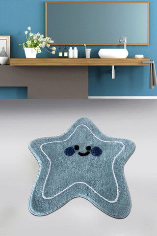 Covoraș de baie, Chilai Home, Procyon, Fibre acrilice, Albastru