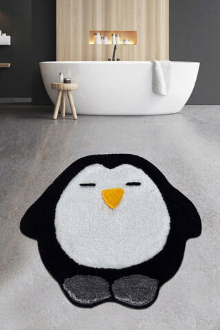Covoraș de baie, Chilai Home, Penguin, Fibre acrilice, Multicolor