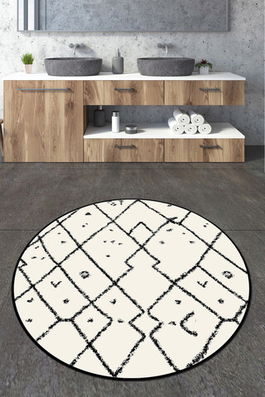 Covoraș de baie, Chilai, Dalmata Circle Djt 160, Poliester, Multicolor