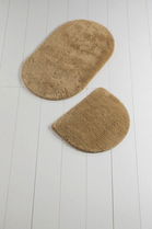 Set covoraș de baie (2 bucăți), Chilai, Colors of Oval, Fibre acrilice, Bej