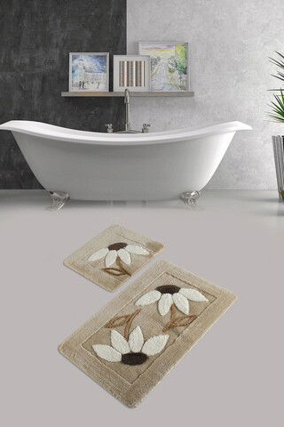 Set covoraș de baie (2 bucăți), Chilai, Daisy, Fibre acrilice, Multicolor