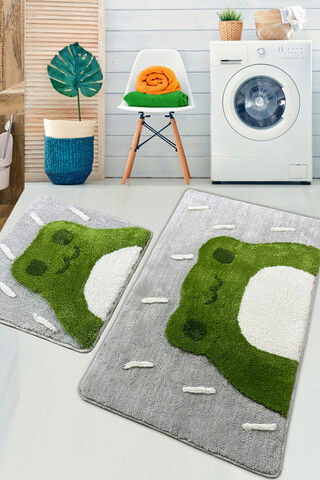 Set covoraș de baie (2 bucăți), Chilai, Gemba, Fibre acrilice, Multicolor