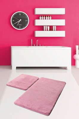 Set covoraș de baie (2 bucăți), Chilai, Havai, Fibre acrilice, Lila