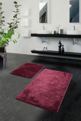 Set covoraș de baie (2 bucăți), Chilai, Havai, Fibre acrilice, Mov