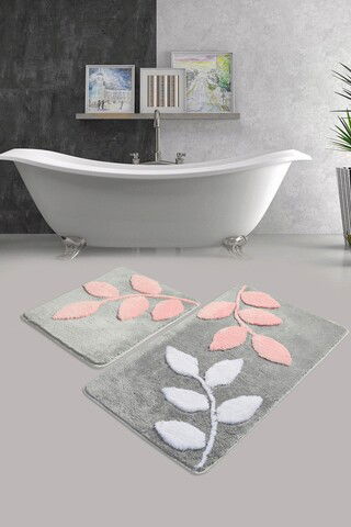 Set covoraș de baie (2 bucăți), Chilai, Innovia, Fibre acrilice, Multicolor