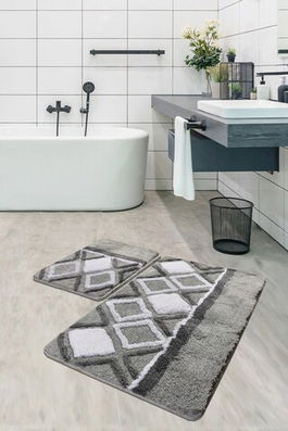 Set covoraș de baie (2 bucăți), Chilai, Jane, Fibre acrilice, Multicolor