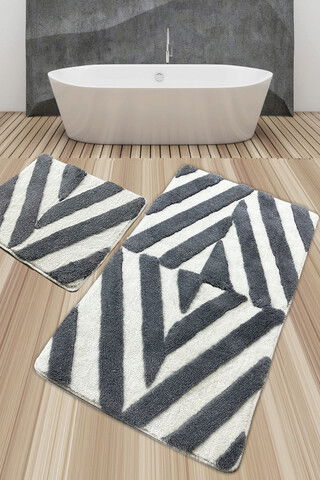 Set covoraș de baie (2 bucăți), Chilai, Laina, Fibre acrilice, Multicolor