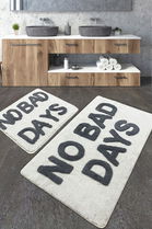 Set covoraș de baie (2 bucăți), Chilai, No Bad Days, Fibre acrilice, Multicolor