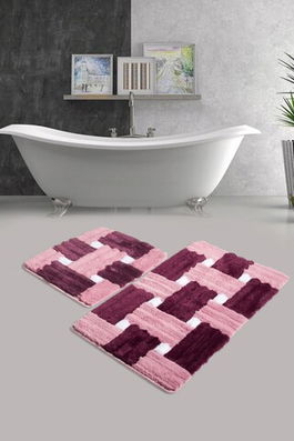 Set covoraș de baie (2 bucăți), Chilai, Piazza, Fibre acrilice, Multicolor