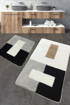 Set covoraș de baie (2 bucăți), Chilai, Roin, Fibre acrilice, Multicolor