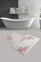 Set covoraș de baie (2 bucăți), Chilai, Rosalin, Fibre acrilice, Multicolor