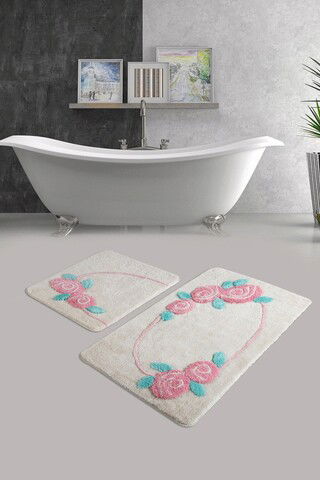 Set covoraș de baie (2 bucăți), Chilai, Rosalin, Fibre acrilice, Multicolor