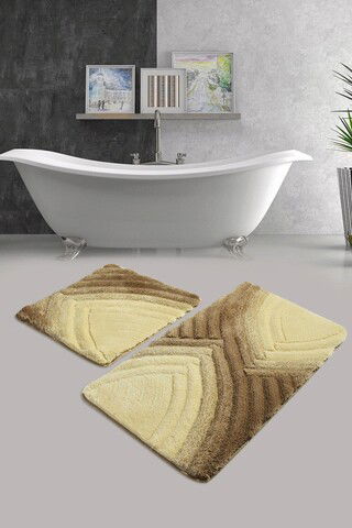 Set covoraș de baie (2 bucăți), Chilai, Stella, Fibre acrilice, Multicolor