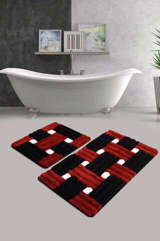 Set covoraș de baie (2 bucăți), Chilai, Piazza, Fibre acrilice, Multicolor