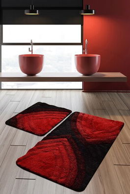 Set covoraș de baie (2 bucăți), Chilai, Stella, Fibre acrilice, Multicolor