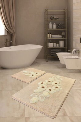 Set covoraș de baie (2 bucăți), Chilai Home, Bella, Fibre acrilice, Multicolor