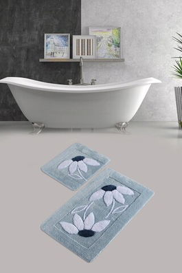 Set covoraș de baie (2 bucăți), Chilai Home, Daisy, Fibre acrilice, Multicolor