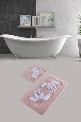 Set covoraș de baie (2 bucăți), Chilai Home, Daisy, Fibre acrilice, Multicolor