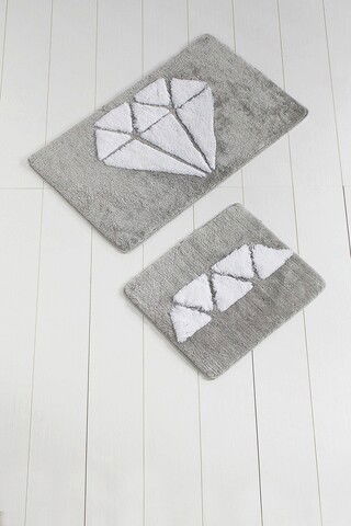 Set covoraș de baie (2 bucăți), Chilai Home, Diamond, Fibre acrilice, Multicolor