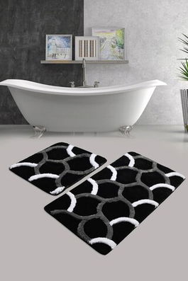 Set covoraș de baie (2 bucăți), Chilai Home, Elegant, Fibre acrilice, Multicolor