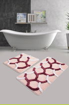 Set covoraș de baie (2 bucăți), Chilai Home, Elegant, Fibre acrilice, Multicolor