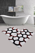 Set covoraș de baie (2 bucăți), Chilai Home, Elegant, Fibre acrilice, Multicolor