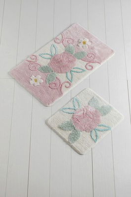 Set covoraș de baie (2 bucăți), Chilai Home, Garden, Fibre acrilice, Multicolor