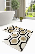 Set covoraș de baie (2 bucăți), Chilai Home, Golden, Fibre acrilice, Multicolor