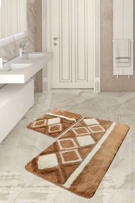 Set covoraș de baie (2 bucăți), Chilai Home, Jane, Fibre acrilice, Multicolor
