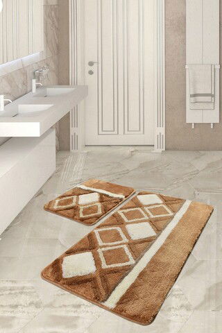 Set covoraș de baie (2 bucăți), Chilai Home, Jane, Fibre acrilice, Multicolor