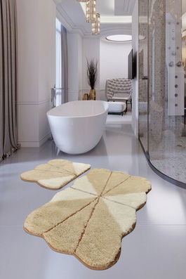 Set covoraș de baie (2 bucăți), Chilai Home, Lessie, Fibre acrilice, Multicolor