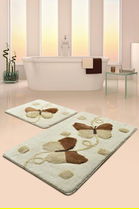 Set covoraș de baie (2 bucăți), Chilai Home, Mari, Fibre acrilice, Multicolor