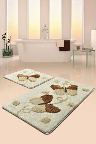 Set covoraș de baie (2 bucăți), Chilai Home, Mari, Fibre acrilice, Multicolor