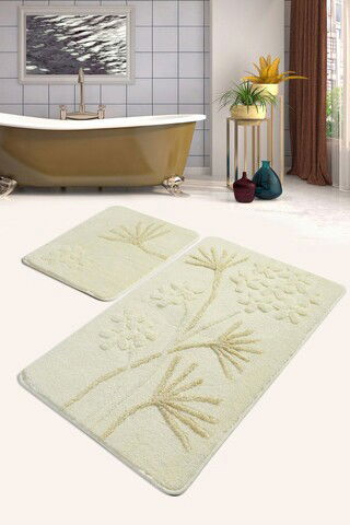 Set covoraș de baie (2 bucăți), Chilai Home, Orkide, Fibre acrilice, Multicolor