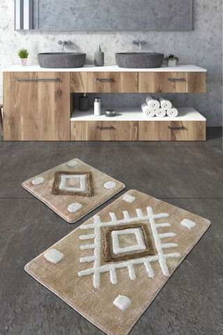 Set covoraș de baie (2 bucăți), Chilai Home, Punica, Fibre acrilice, Gri
