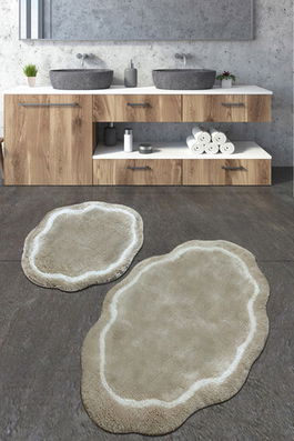 Set covoraș de baie (2 bucăți), Chilai Home, Pallasit, Fibre acrilice, Gri