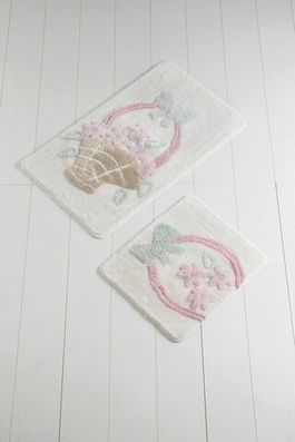 Set covoraș de baie (2 bucăți), Chilai Home, Sepet, Fibre acrilice, Multicolor