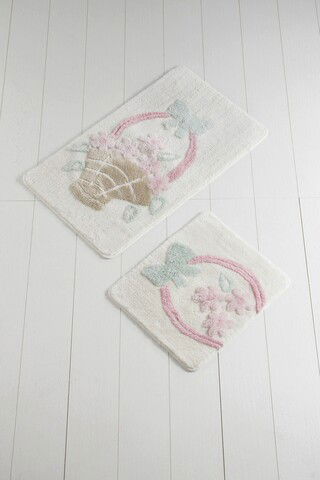 Set covoraș de baie (2 bucăți), Chilai Home, Sepet, Fibre acrilice, Multicolor