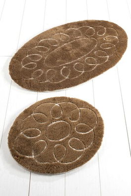 Set covoraș de baie (2 bucăți), Chilai Home, Safir, Fibre acrilice, Multicolor