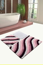 Set covoraș de baie (3 bucăți), Chilai, Colorful, Fibre acrilice, Multicolor