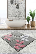 Set covoraș de baie (3 bucăți), Chilai, İnnovia, Fibre acrilice, Multicolor
