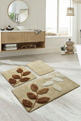 Set covoraș de baie (3 bucăți), Chilai, İnnovia, Fibre acrilice, Multicolor