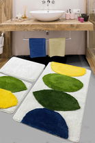 Set covoraș de baie (3 bucăți), Chilai, Orela, Fibre acrilice, Multicolor