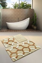 Set covoraș de baie (3 bucăți), Chilai Home, Elegant, Fibre acrilice, Multicolor