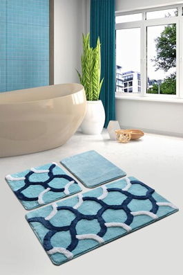 Set covoraș de baie (3 bucăți), Chilai Home, Elegant, Fibre acrilice, Multicolor