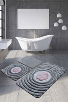 Set covoraș de baie (3 bucăți), Chilai Home, Floria, Fibre acrilice, Multicolor