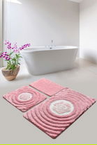 Set covoraș de baie (3 bucăți), Chilai Home, Floria, Fibre acrilice, Multicolor